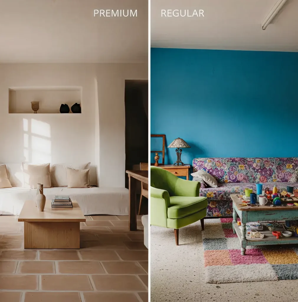 difference between premium and regular interior design
